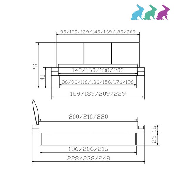 Hasena Factory-Line Bloc 16 Practico Ripo Bett