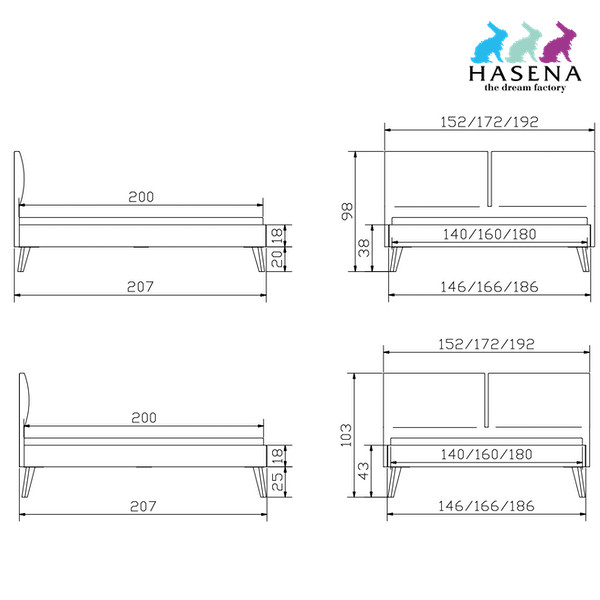 Hasena Matteo Pronto Bett