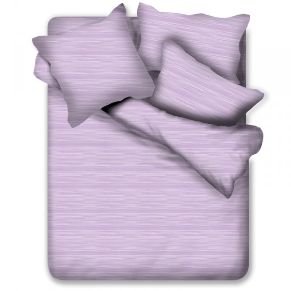 3tlg. Mako satin Bettwäsche Jeunesse dorée Soft Lines violett