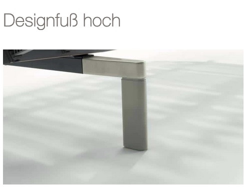 Swissflex Design-Fuss Set gerade, erhöht, 17cm in Holz: alufarbig für uni 22