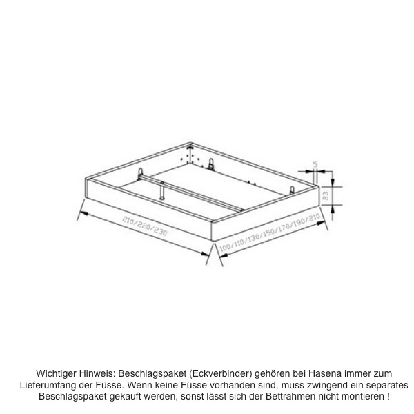 Hasena Dream-Line Ciara 23/4S Bettrahmen