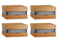 Hasena Onito-iron 4er Set (Bettfüße aus Wild-Eiche+iron) Hasena Onito-iron 4er Set (Bettfüße aus Wild-Eiche+iron)