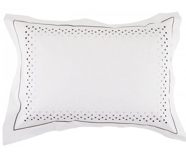 Christian Fischbacher Bettwäsche Dancing Squares Satin weiss Luxury Nights Serie