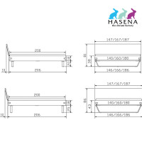 Vorschau: Hasena Ezzo Bettgestell Akazie massiv Vorschau: Hasena Ezzo Bettgestell Akazie massiv