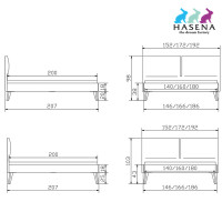 Vorschau: Hasena Matteo Pronto Bett Vorschau: Hasena Matteo Pronto Bett